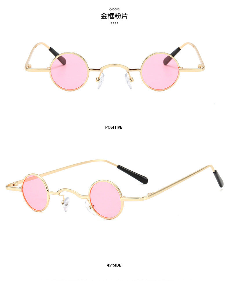 Drune | Retro Sonnenbrille mit Kleinem Runden Rahmen für Herren