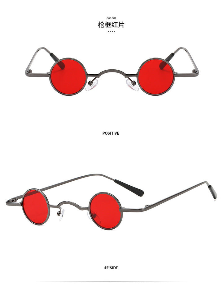 Drune | Retro Sonnenbrille mit Kleinem Runden Rahmen für Herren