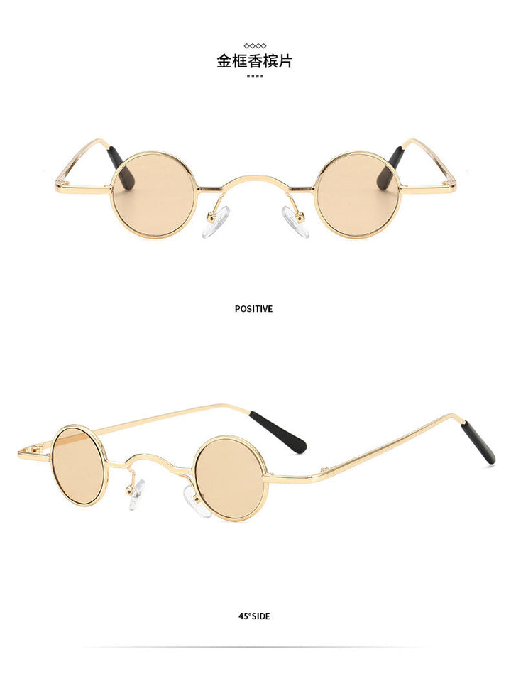 Drune | Retro Sonnenbrille mit Kleinem Runden Rahmen für Herren