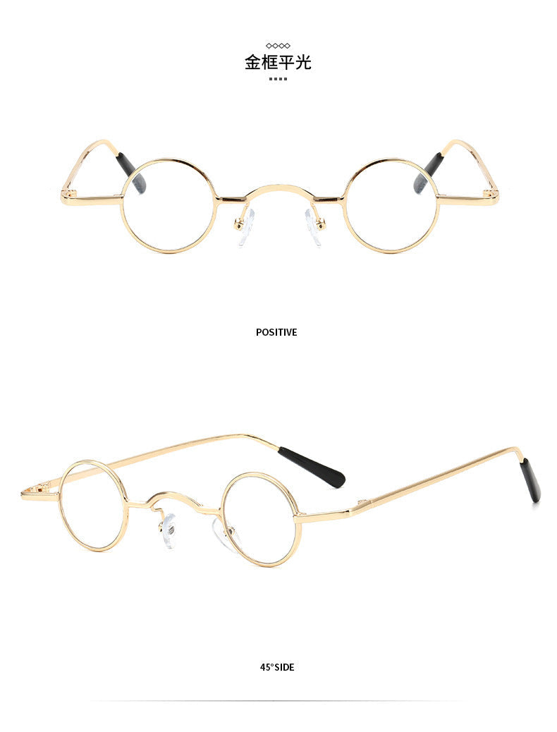 Drune | Retro Sonnenbrille mit Kleinem Runden Rahmen für Herren
