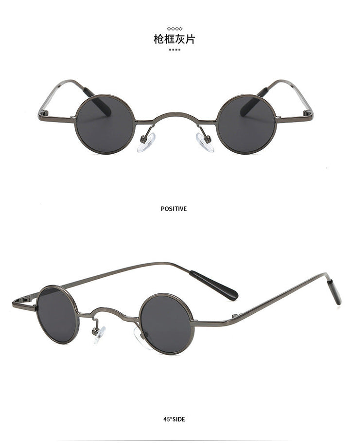 Drune | Retro Sonnenbrille mit Kleinem Runden Rahmen für Herren