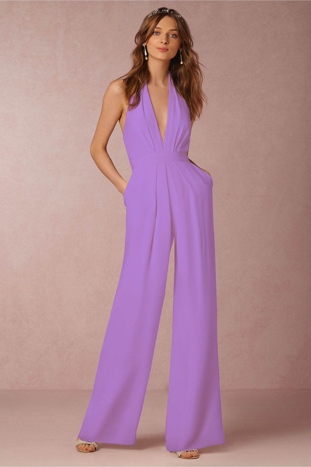 Drune | Ärmelloser Halterneck Jumpsuit