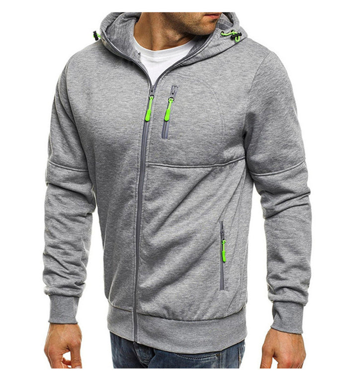 Herren sportliche Kapuzenjacke mit praktischen Reißverschlusstaschen und atmungsaktivem Material Drune