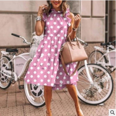 Damen Kleid mit Blumendruck und Rüschen Drune