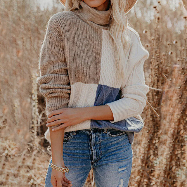 Drune | Strickpullover mit Kontrastierendem Rollkragen