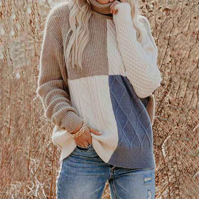 Drune | Strickpullover mit Kontrastierendem Rollkragen