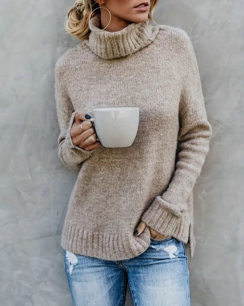 Drune | Schlitz-Ärmel Turlteneck-Pullover