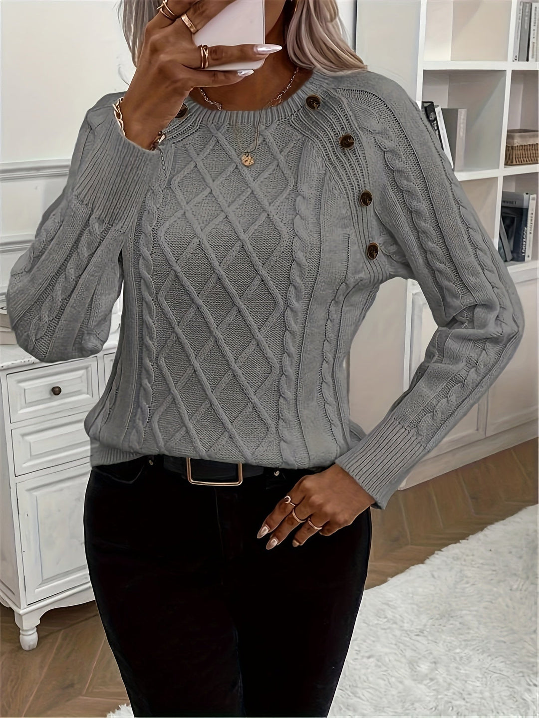 Drune | Kabelstrickpullover Damen