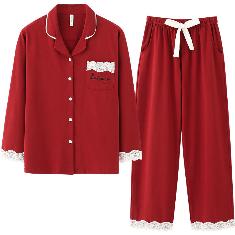 Paar-Schlafanzug aus Baumwolle, festliches Design
