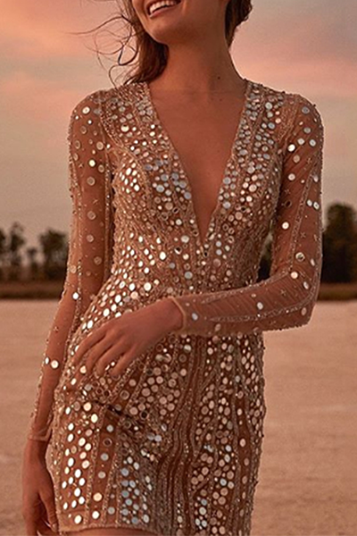 Drune | Paillettenbesetztes Minikleid