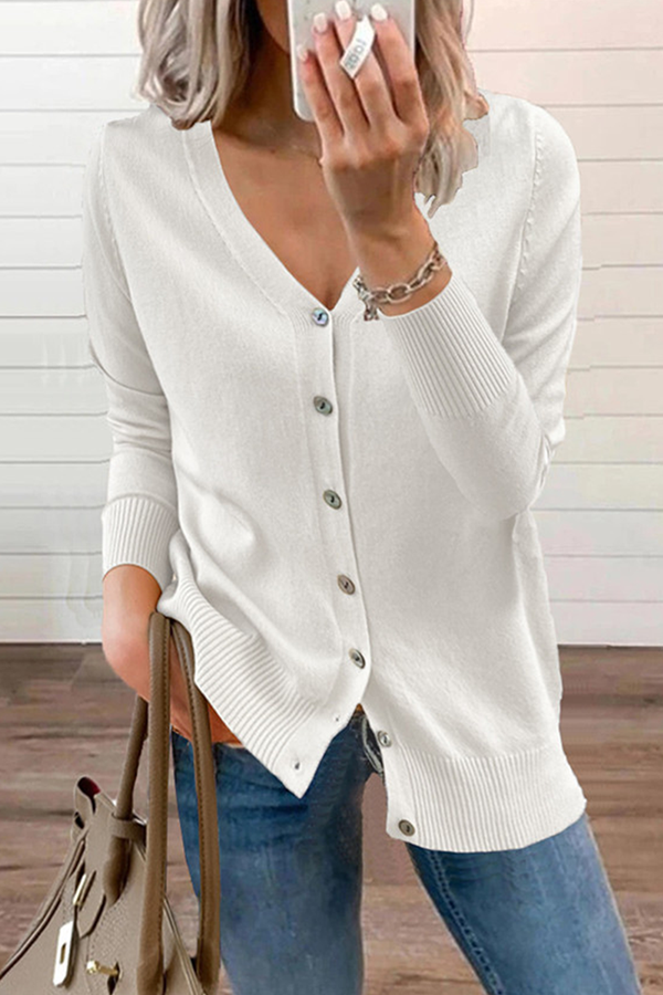 Drune | Lässiger Pullover mit V-Ausschnitt und Schnalle