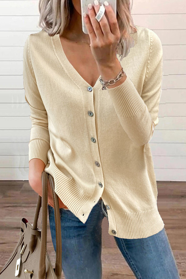 Drune | Lässiger Pullover mit V-Ausschnitt und Schnalle