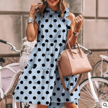 Damen Kleid mit Blumendruck und Rüschen Drune