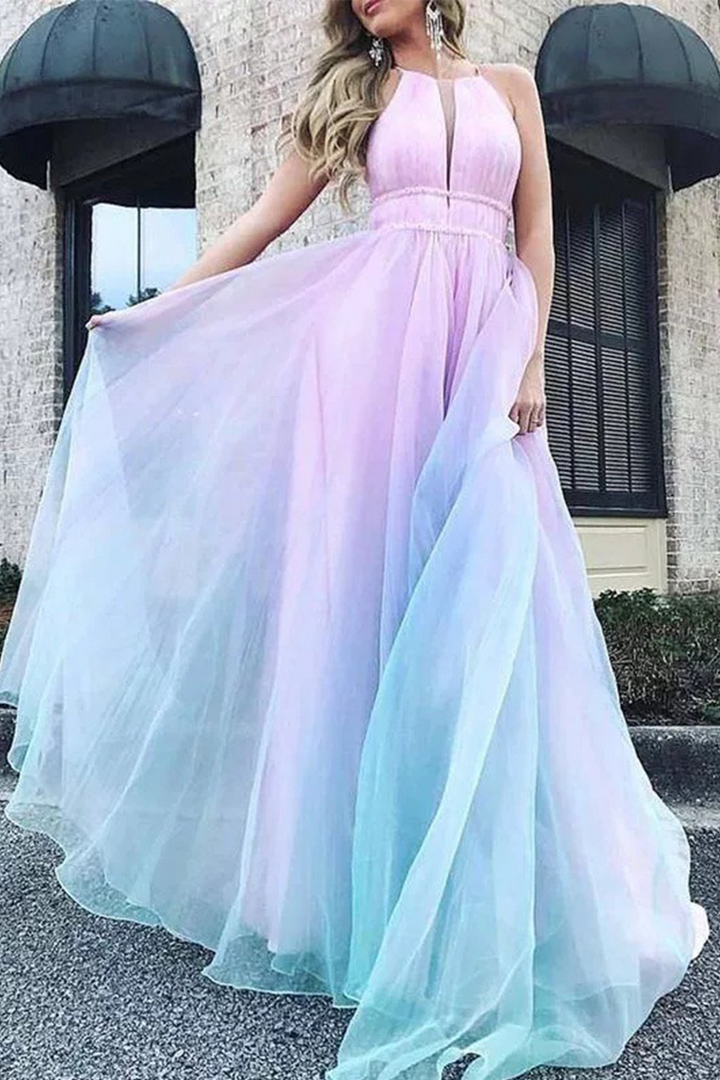 Drune | Lässiges Patchwork Netz Halter Netz Kleid Kleider