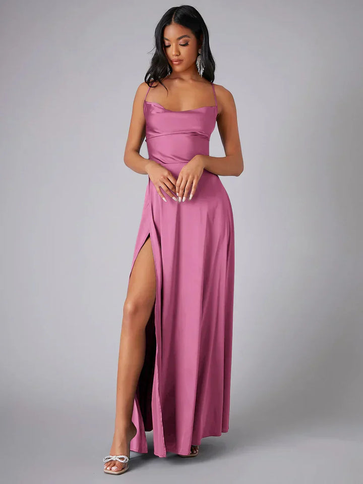 Drune | Elegantes Maxikleid Aus Satin