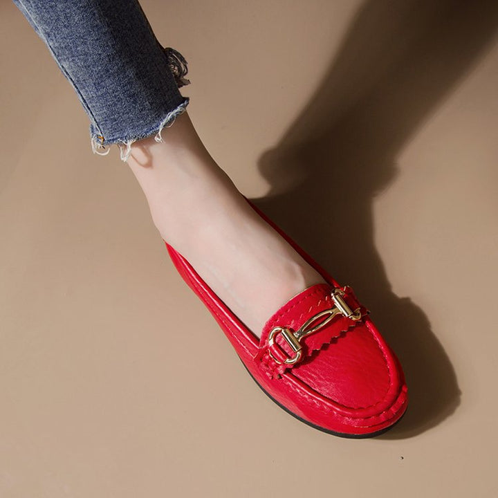 Damen Mokassins mit elegantem Schnallen-Detail und markantem Designs Drune