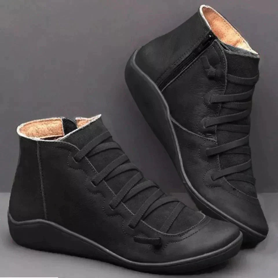 Damen wasserfeste Stiefel bequeme Sohlen synthetisch Drune