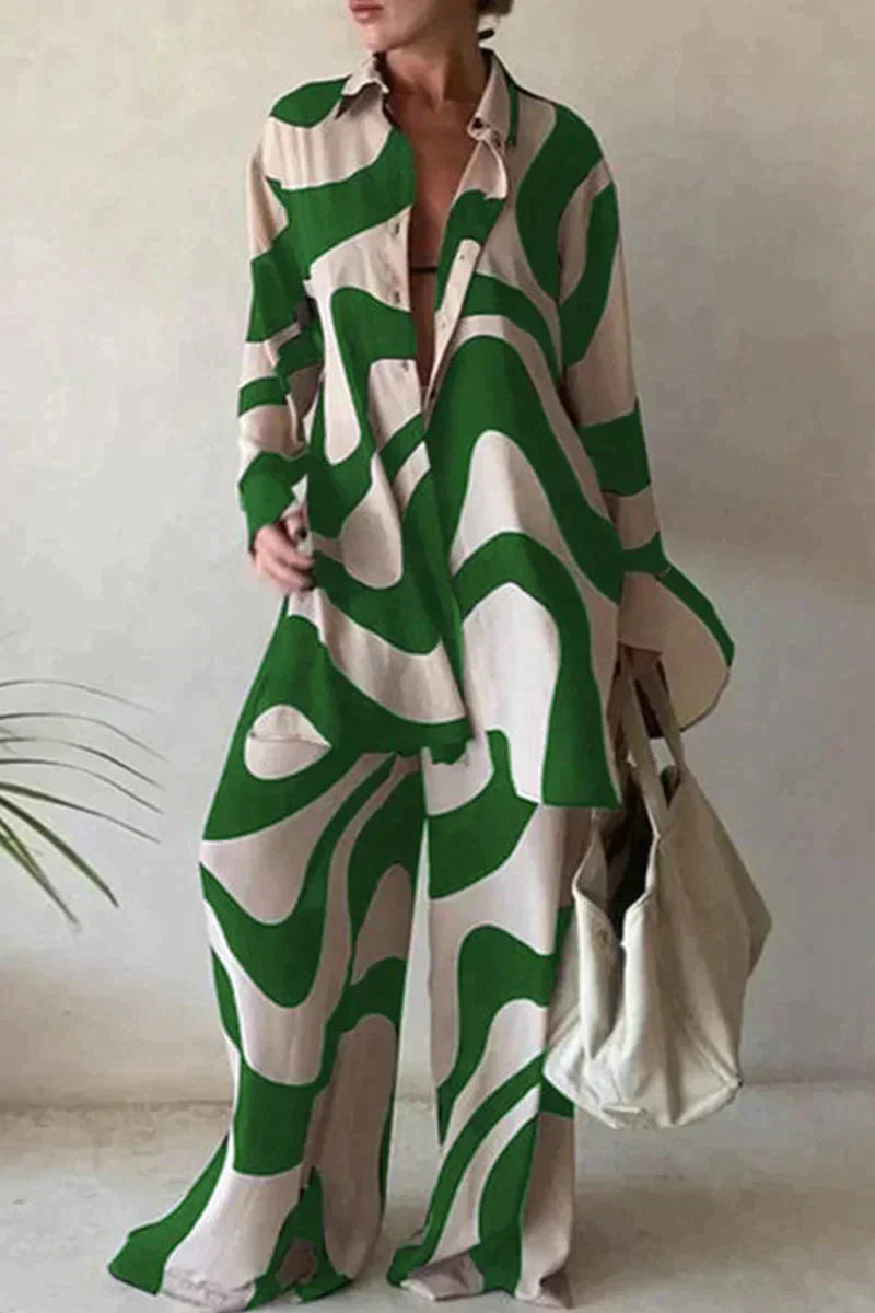 Drune | Modischer Print-Hosenanzug Damen