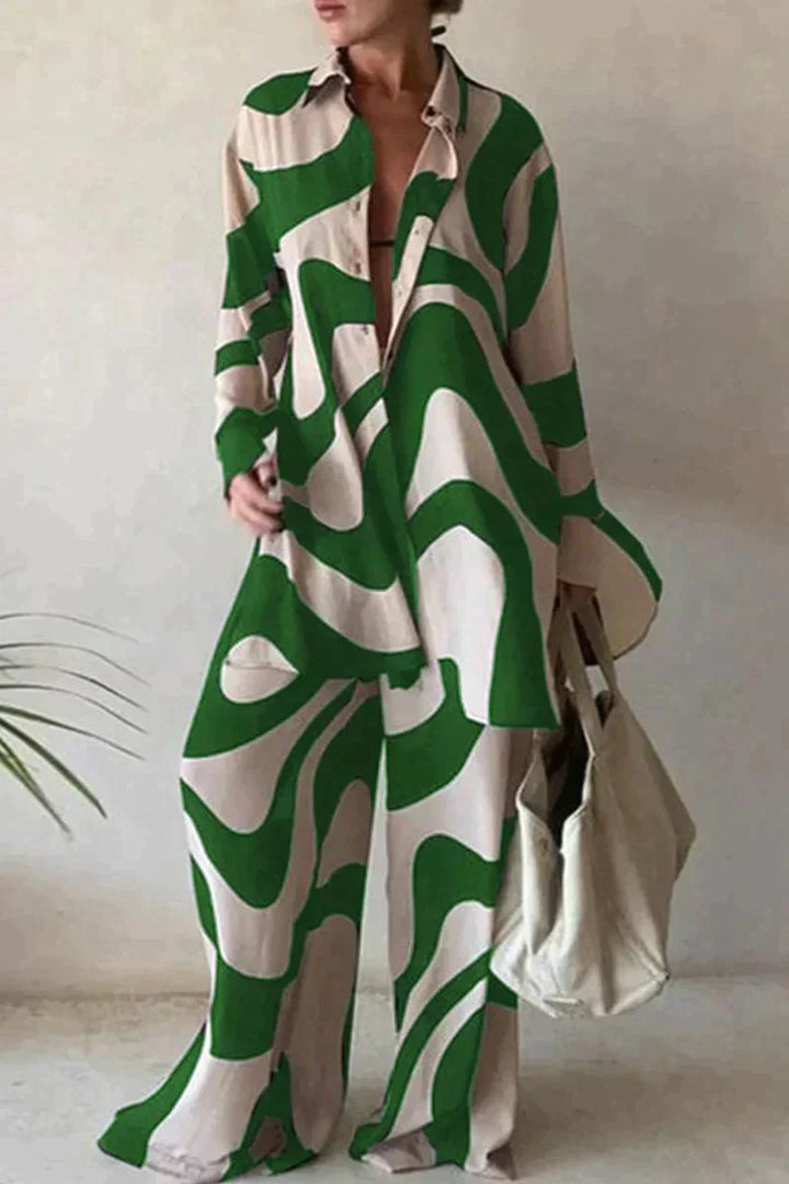 Drune | Modischer Print-Hosenanzug Damen