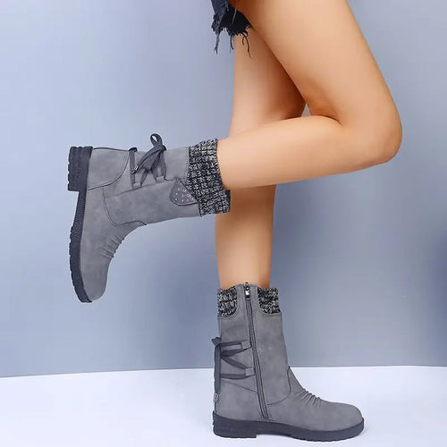 Drune | Schneefreie Wasserdichte Mid-Calf Reißverschlussstiefel