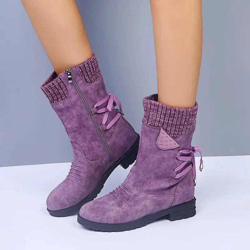 Drune | Schneefreie Wasserdichte Mid-Calf Reißverschlussstiefel