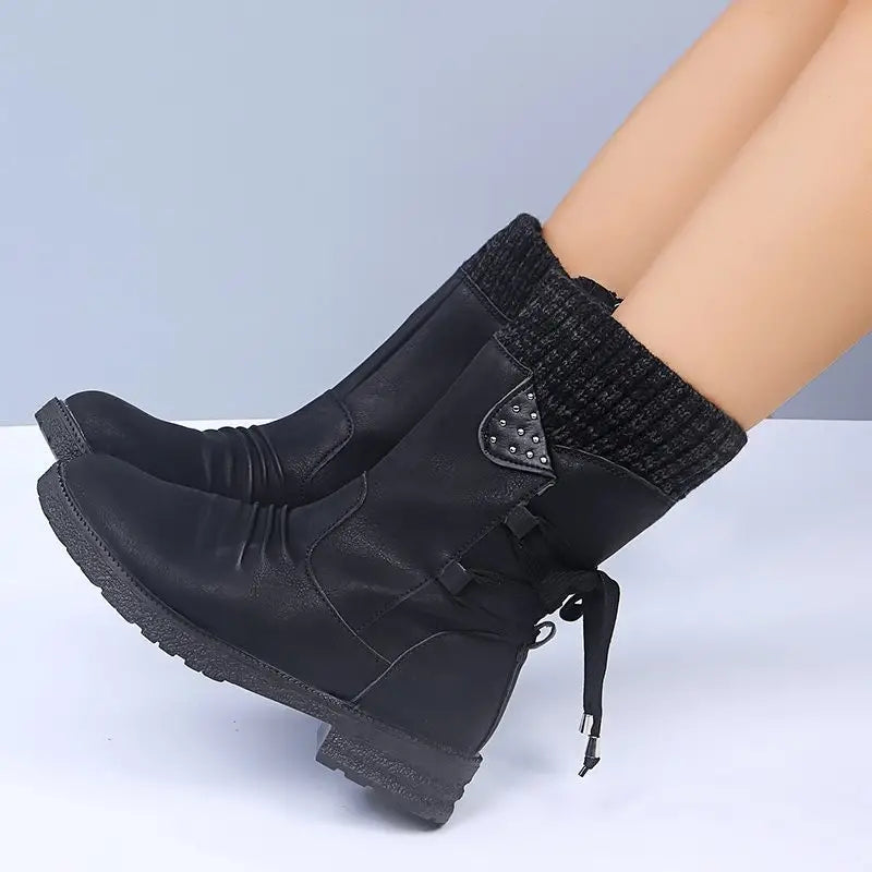 Drune | Schneefreie Wasserdichte Mid-Calf Reißverschlussstiefel