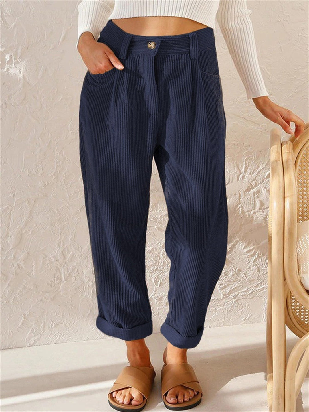 Drune | Damen Stoffhose mit geradem Bein für eleganten Stil