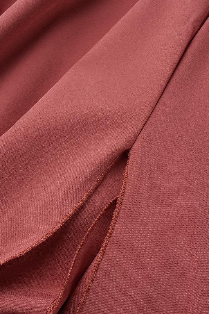 Drune | Elegante Einfarbige Hohe Öffnung V-Ausschnitt Ärmelloses Kleid Kleider- 3 Farben