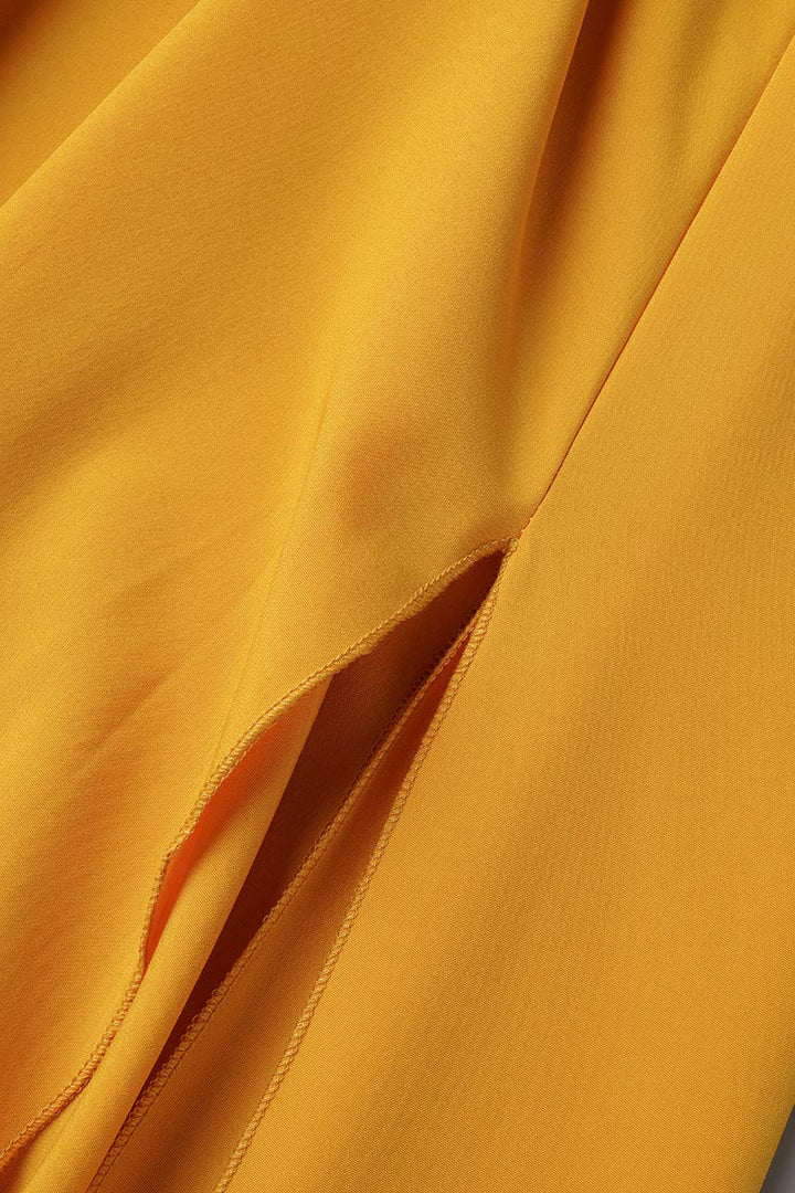 Drune | Elegante Einfarbige Hohe Öffnung V-Ausschnitt Ärmelloses Kleid Kleider- 3 Farben