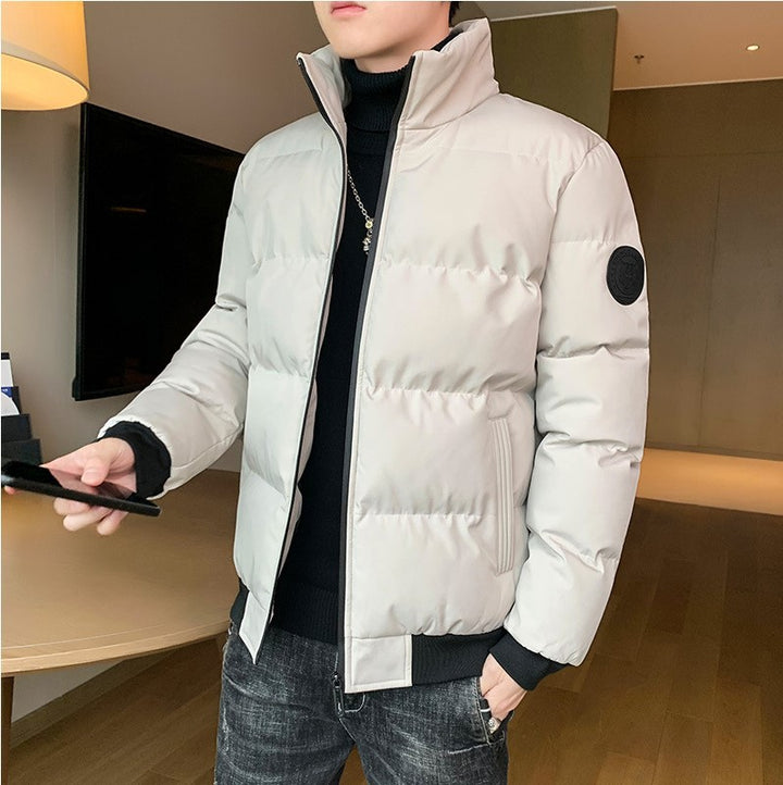 Gefütterte Herren-Winterjacke im koreanischen Stil