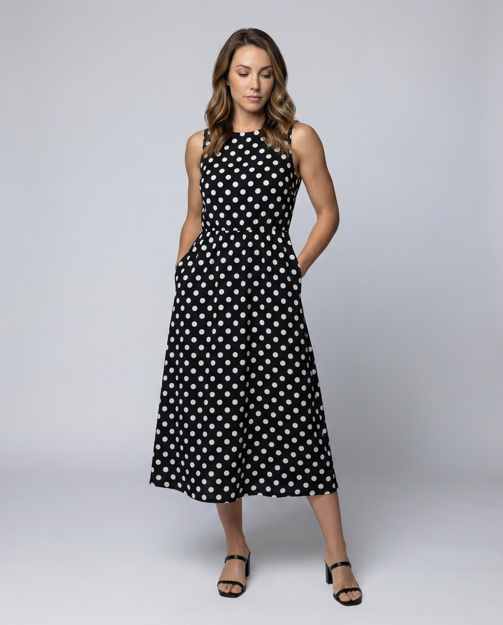 Drune | Elegantes Sommerkleid mit Pünktchen