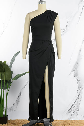 Drune | Elegantes Formelles Einfarbiges Schlitz Asymmetrisches Schräges Kragen Abendkleid Kleider - 8 Farben