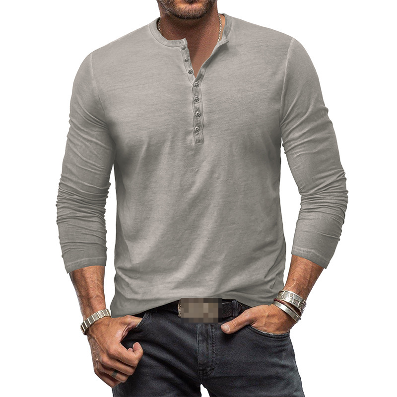 Drune | Henley Shirt Für Herren Mit Langen Ärmeln