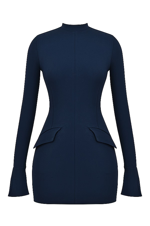 Drune | Strick Bodycon Taschen Detail Mini Kleid