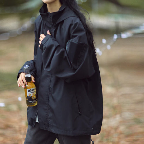 Drune | Übergroße Wasserfeste Zip-Jacke