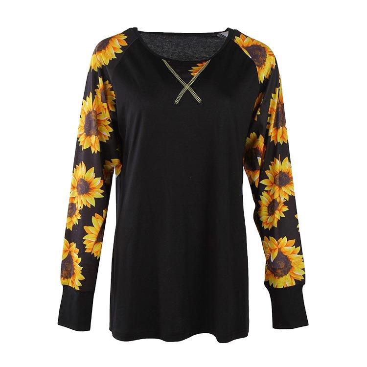 Damen Langarmshirt mit floralem Muster und lässigem Schnitt Drune