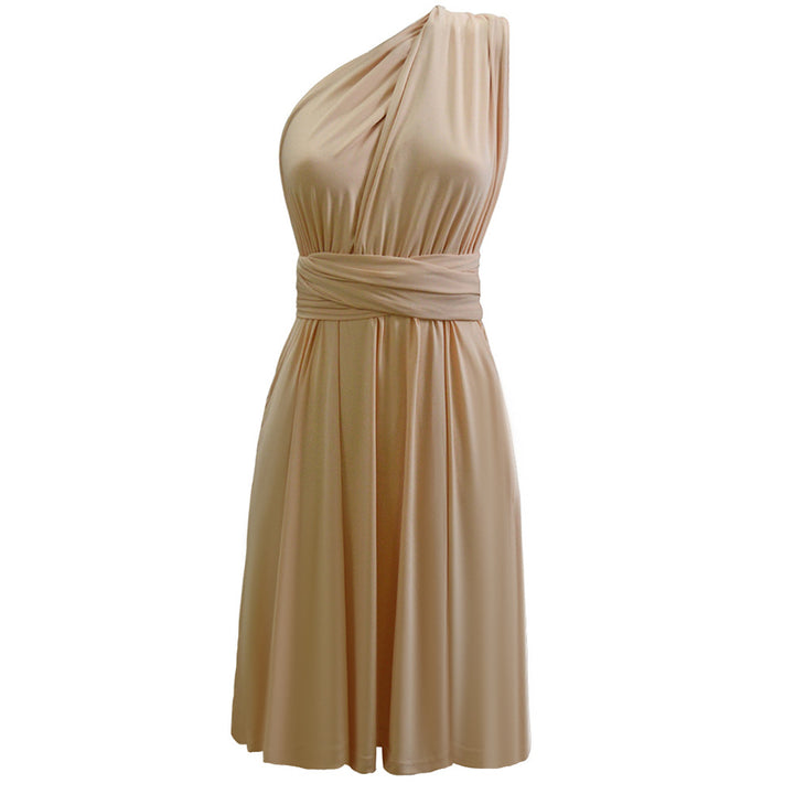Damen Wickelkleid mit eleganter Raffung und tiefem V-Ausschnitt Drune
