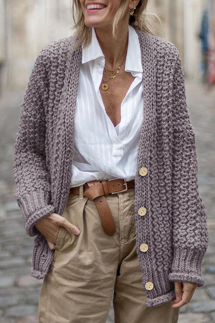 Drune | Lässige und Bequeme Winter Strickjacke