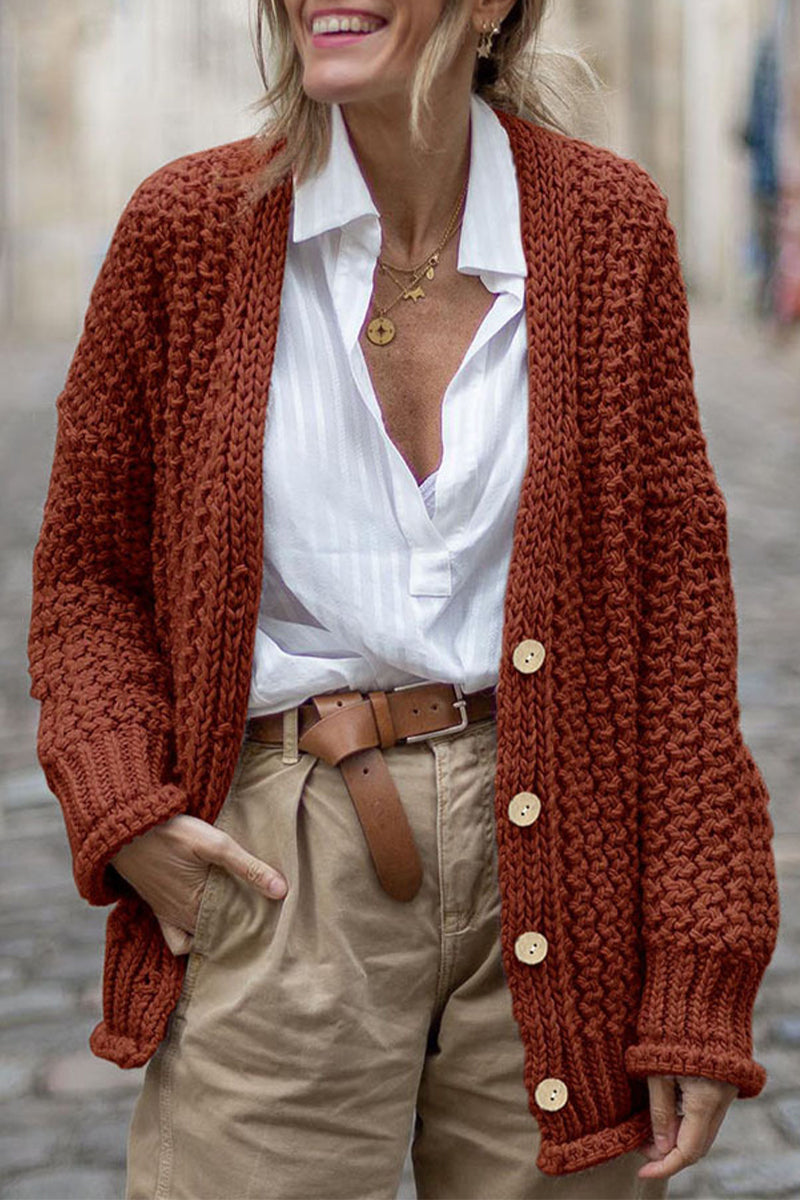 Drune | Lässige und Bequeme Winter Strickjacke