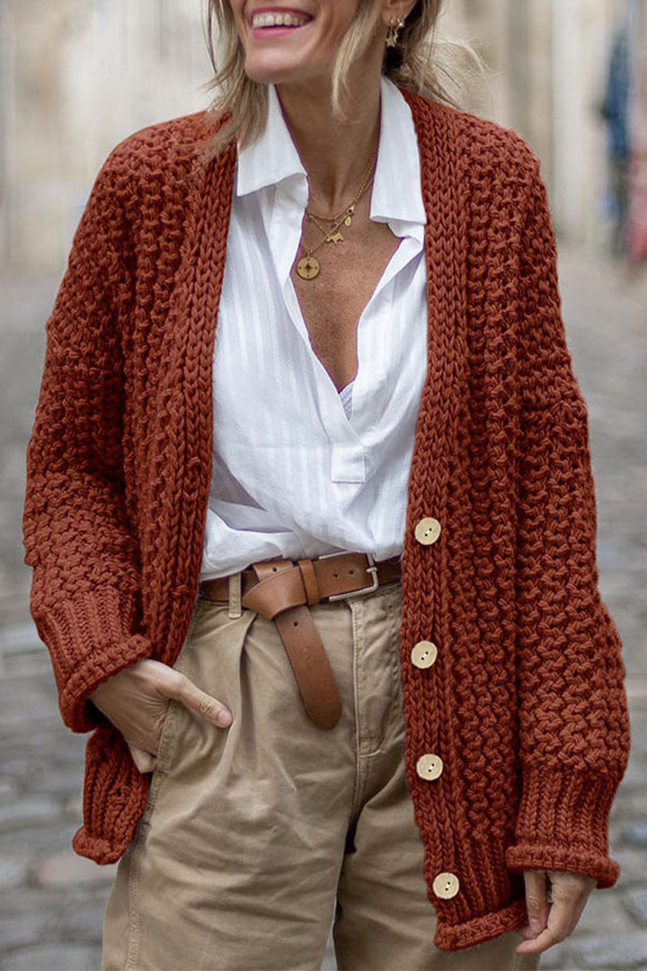 Drune | Lässige und Bequeme Winter Strickjacke