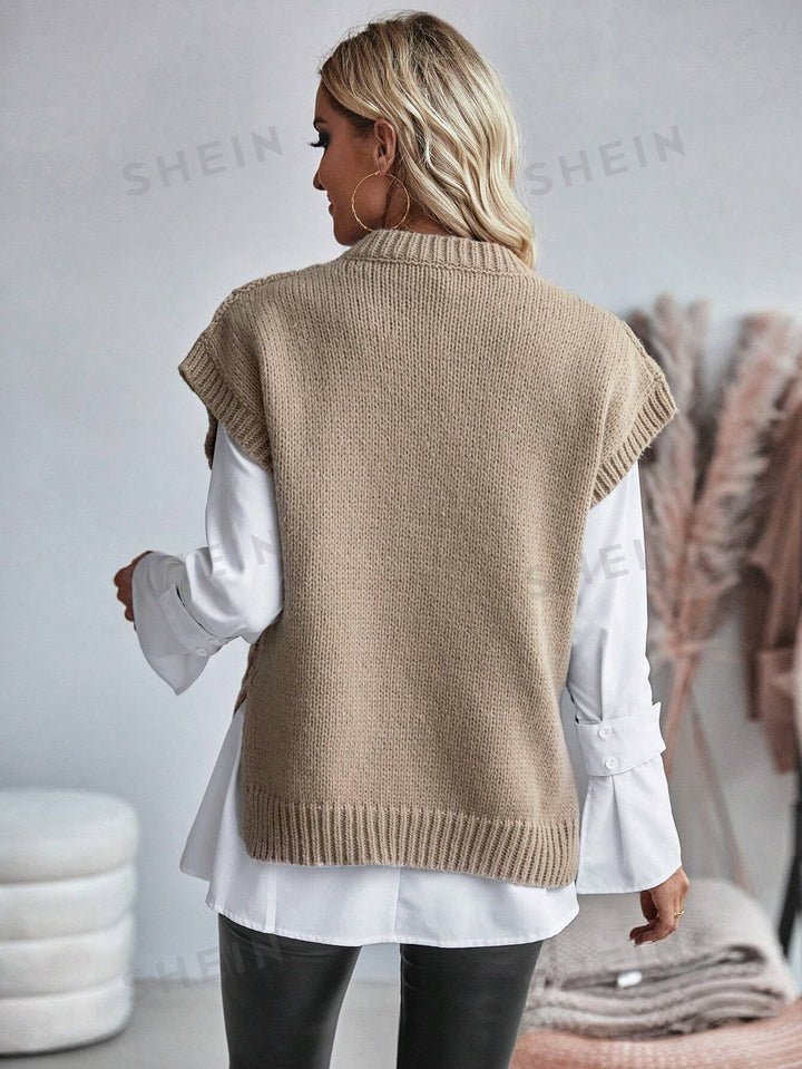 Drune | Bequemes Damen Strickgilet mit Lockerer Passform
