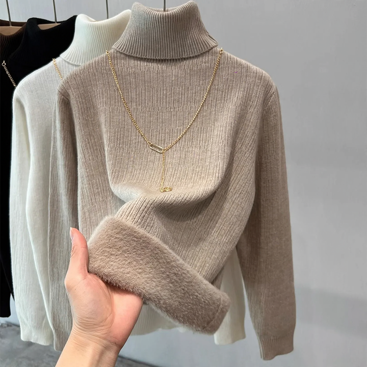 Damen-Unterzieh-Pullover mit Fleece-Futter