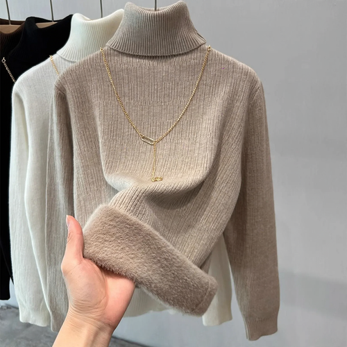 Damen-Unterzieh-Pullover mit Fleece-Futter