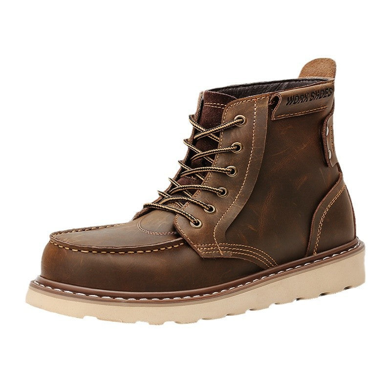 Herren-Arbeitsstiefel im Retro-Stil aus Leder