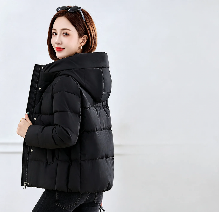 Lange Daunenjacke für Damen, Weißgänsedaunen