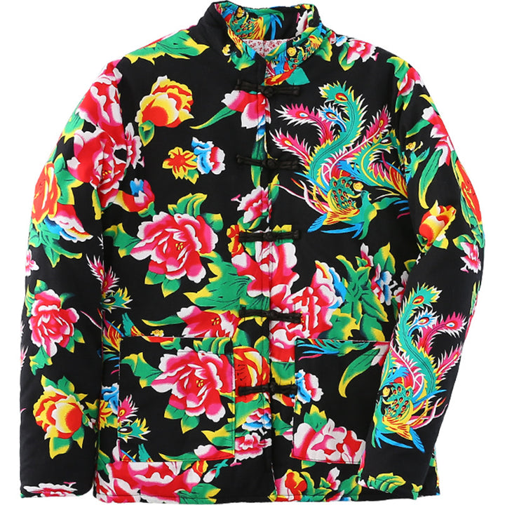 Damen-Winterjacke, Ethno-Stil, wattiert
