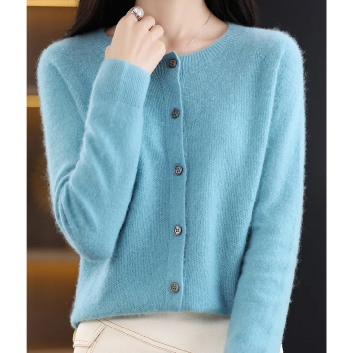 Drune | Strickjacke - Weiche Wolle - Lockere Passform - Knopfverschluss - Gerippte Kanten