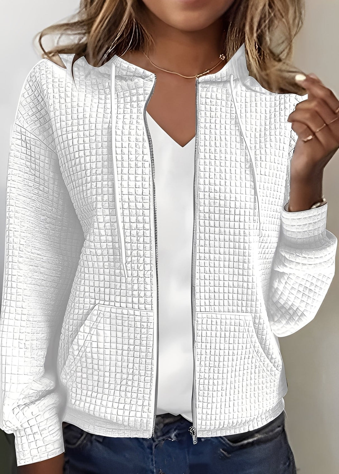 Drune | Stylischer Cardigan mit Kapuze und Taschen für Frauen