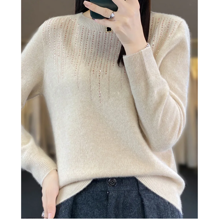 Drune | Sweatshirt - Weicher Strickpullover mit funkelnden Details