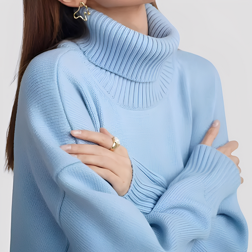 Drune | Einfacher, übergroßer Rollkragenpullover für Damen